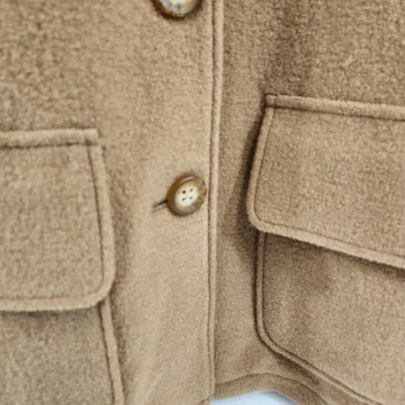 LL Bean Womens Beige  Wool Coat Size 1X - Picture 2 of 11